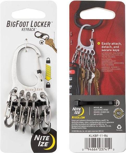 Actual product image Nite Ize BigFoot + 5 x micro stainless steel carabiner (KLKBF-11-R6)
