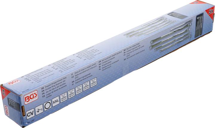 Actual product image BGS Double ring spanner set (19 mm, 12 mm, 14 mm, 16 mm, 10 mm, 18 mm, 17 mm, 11 mm, 15 mm, 8 mm, 9 mm, 13 mm)