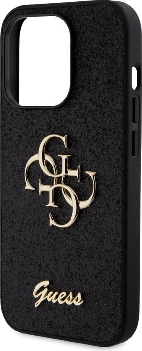Productafbeelding Guess GUHCP15LHG4SGK iPhone 15 Pro 6.1" czarny/zwart hardcase Glitter Script Big 4G (Apple iPhone 15 Pro)