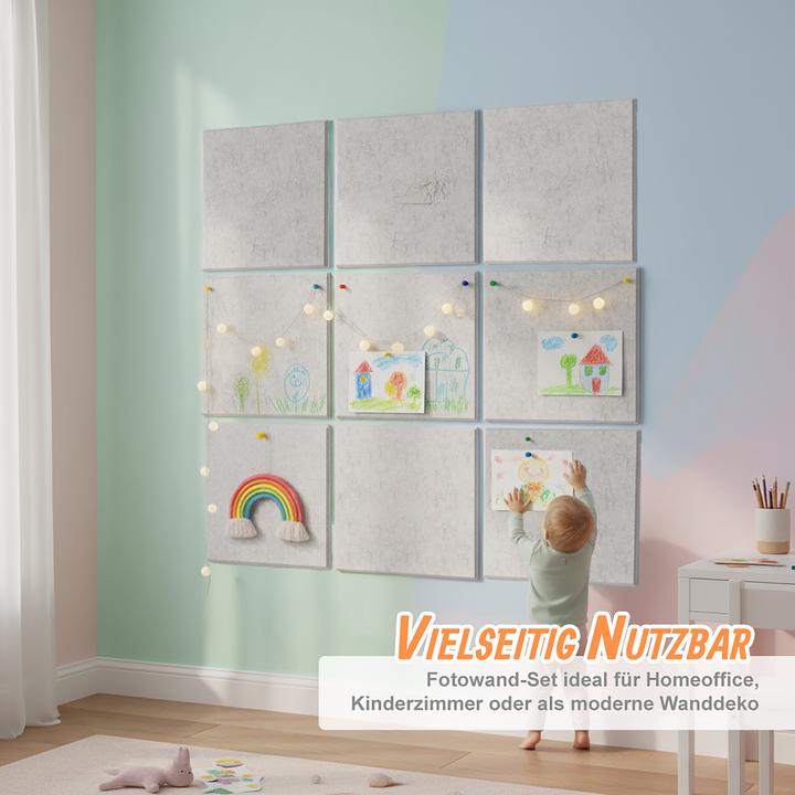 Produktbild Relaxdays 12x Filzpinnwand (Pinnwand, 30 x 30 cm)