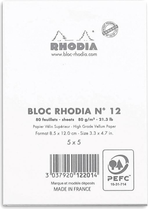 Produktbild Rhodia Blöcke geheftet 80g Basics (A1, Kariert, Weicher Einband)