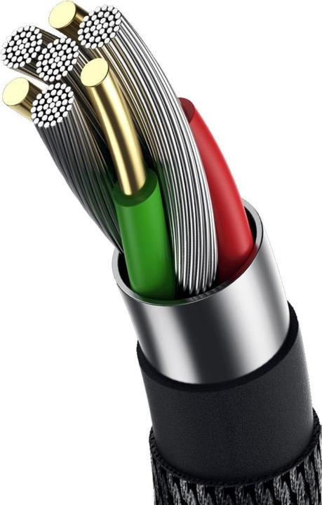 Actual product image PowerGuard Insnap HDMI 2.1 Cable Magnetic Nylon Braid UHD 8K 4K 240Hz 48Gbps 0.5m (0.50 m)