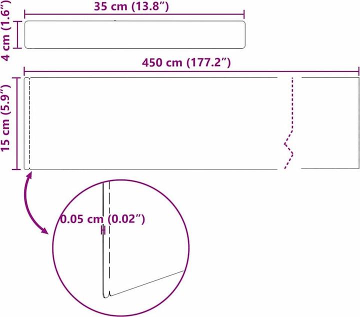 Actual product image vidaXL Gartenumrandung (450 cm)