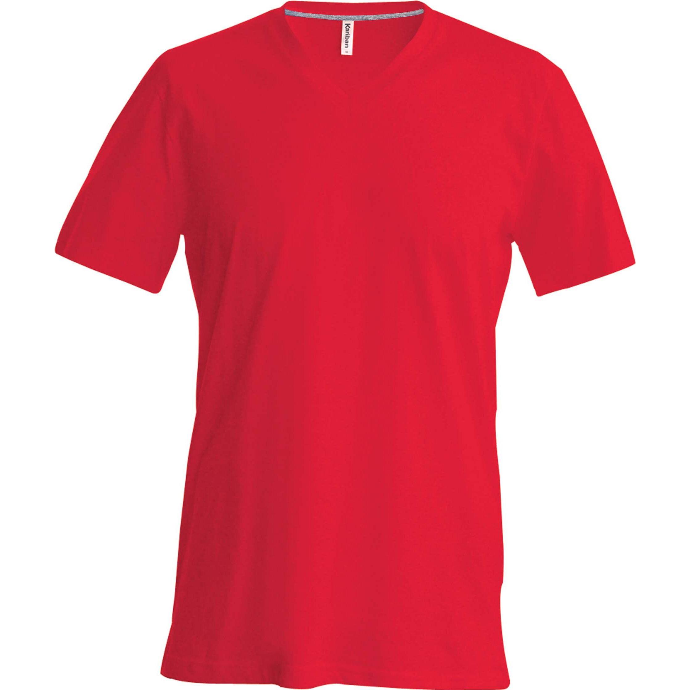 Kariban, Herren, Shirt, Col V, Rot, (L)