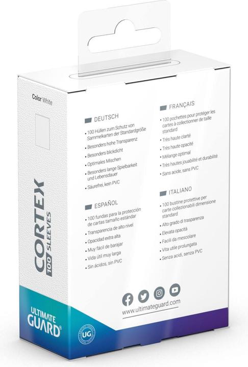 Produktbild Ultimate Guard Kartenhülle Cortex Sleeves Standardgrösse Weiss 100