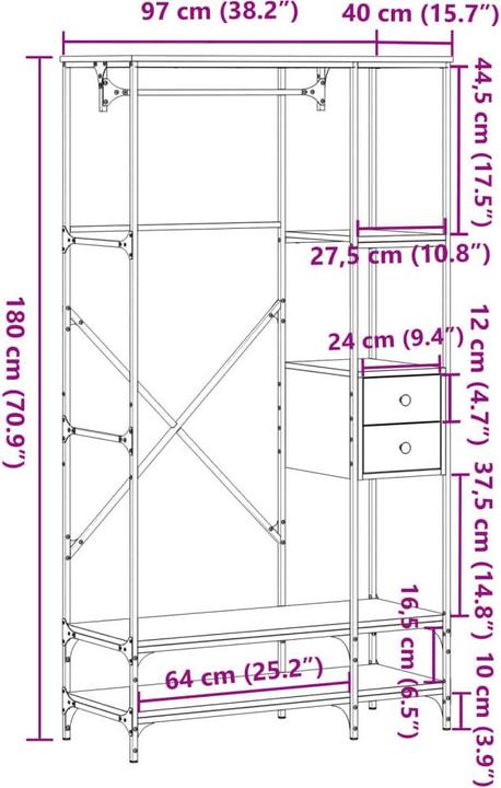 Image du produit vidaXL Kleiderständer