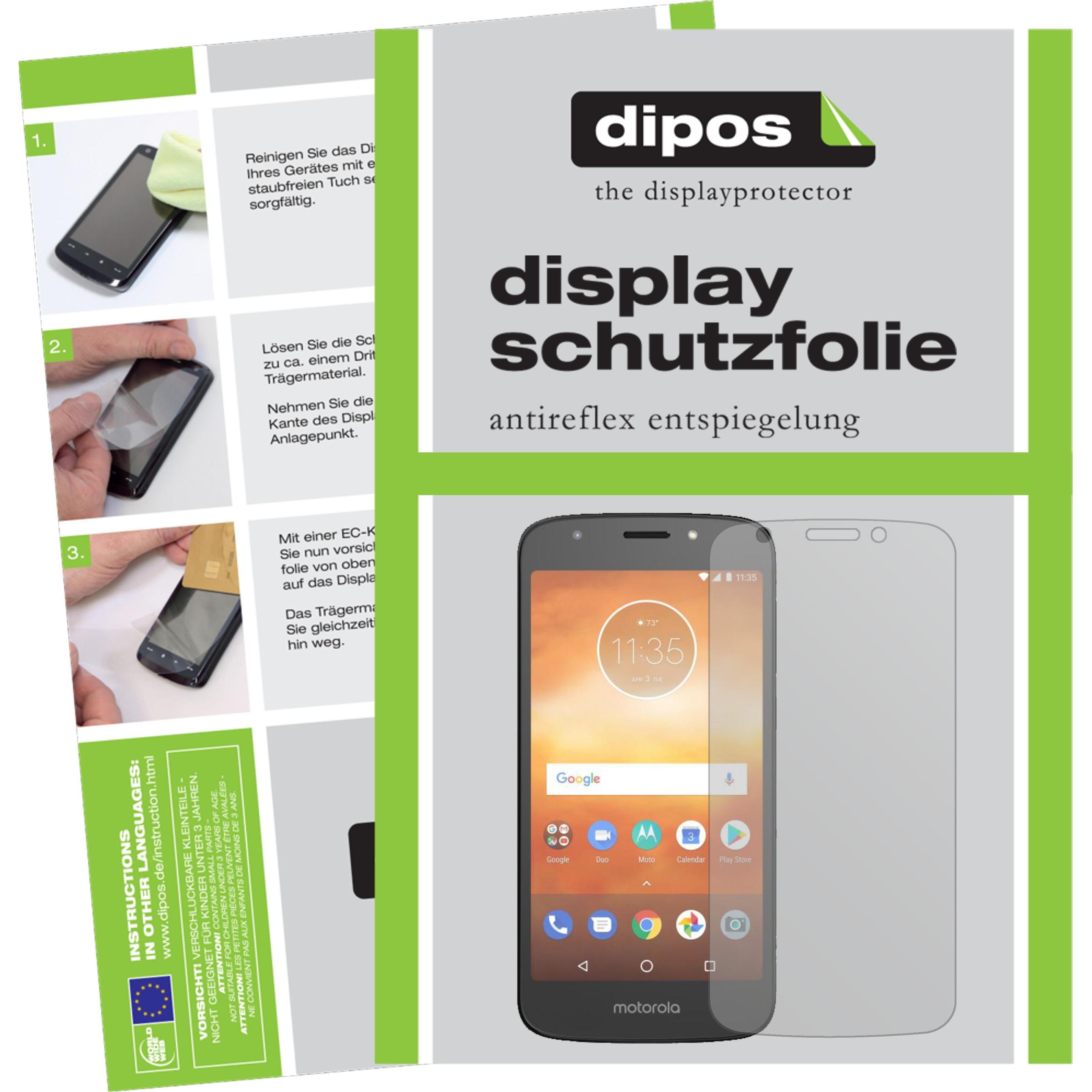 Dipos Displayschutzfolie Antireflex (5 Stück, Motorola Moto E5 Play Go), Smartphone Schutzfolie, Transparent
