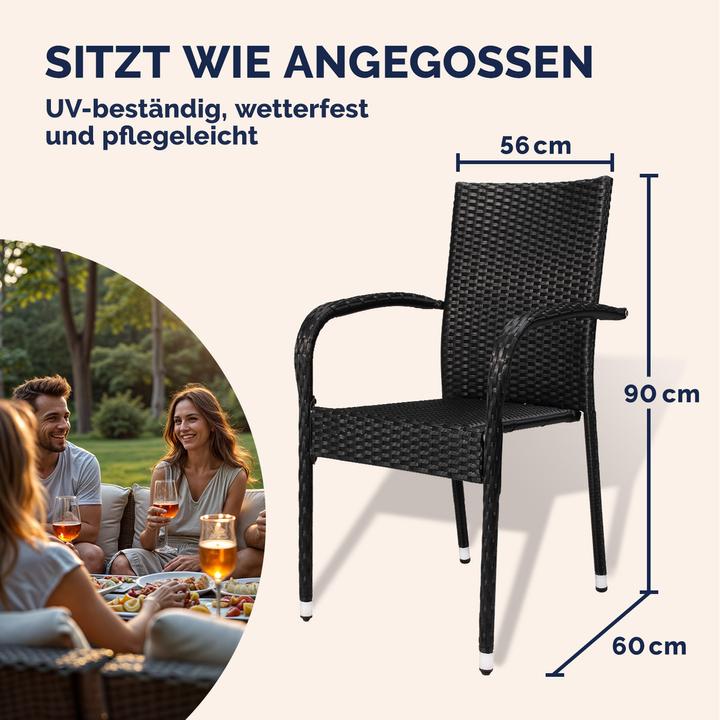 Produktbild Casaria Polyrattan Gartenstühle