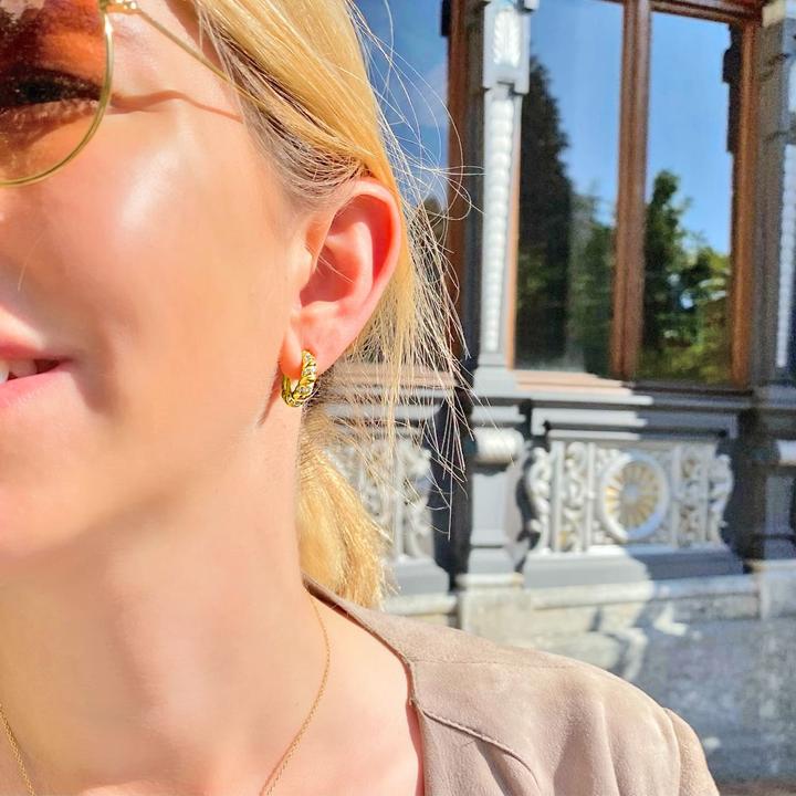 Image du produit Candy Créoles Cassia, argent sterling 925, plaqué or (Plaqué or 18k, Argent sterling 925)