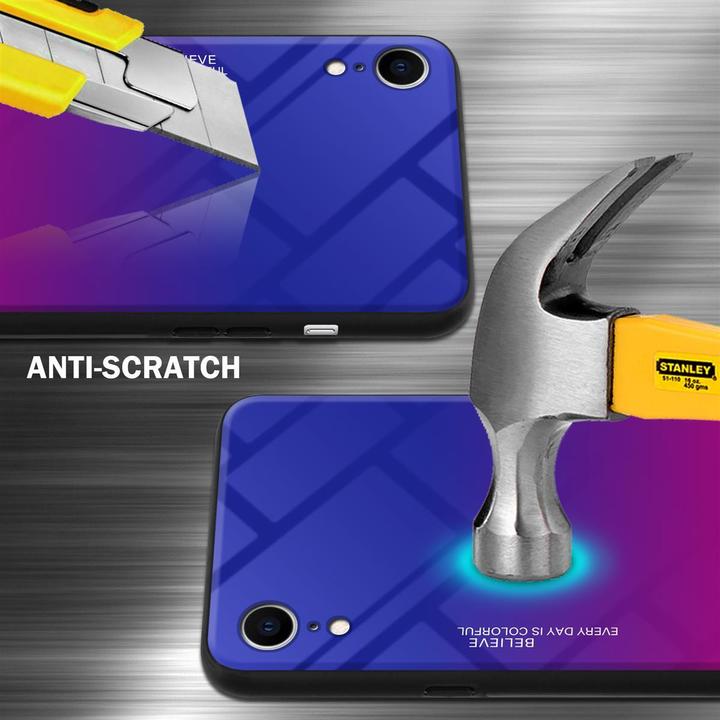 Produktbild Cadorabo TPU 2 Farben Glas Cover (Apple iPhone XR)