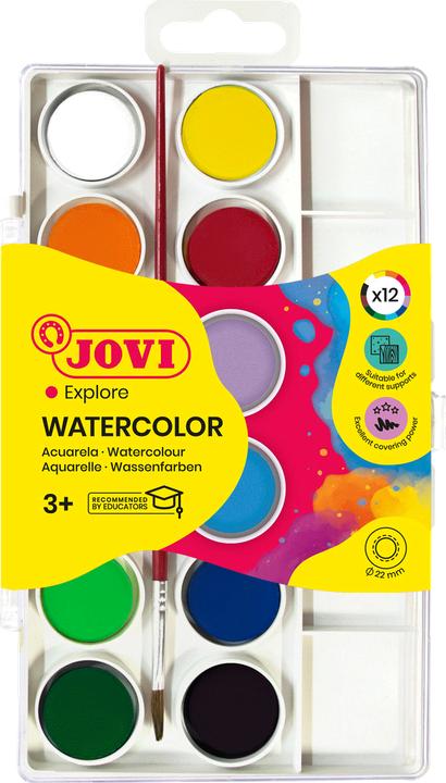Actual product image Jovi Watercolour box 12 colours (22 ml)