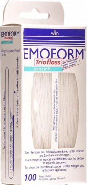 Actual product image Emoform Teeth Triofloss extra soft (0.63 m)