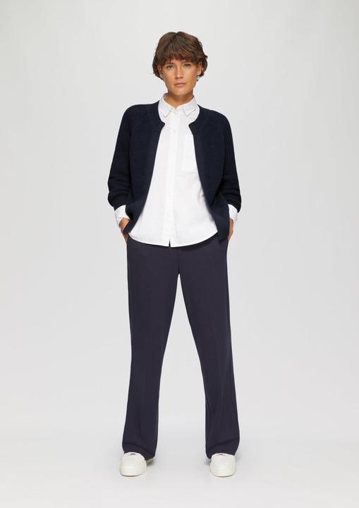 Produktbild s.Oliver Strickjacke Strickjacke mit Raglanärmeln und Rippbündchen (34)