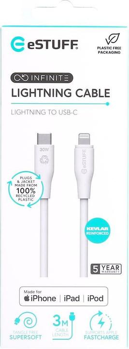 Actual product image eSTUFF INFINITE Super Soft 100% (3 m, USB 2.0)