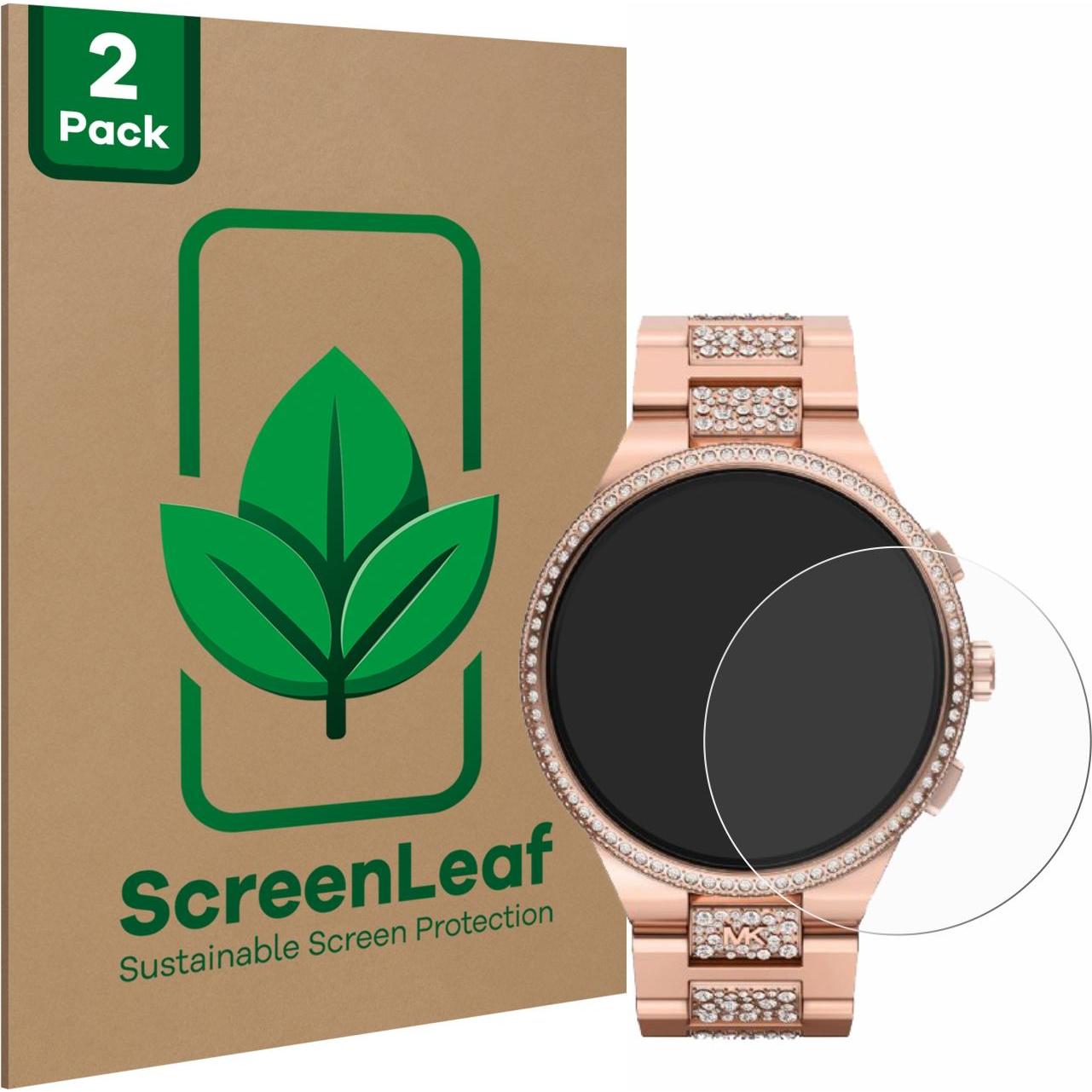 ScreenLeaf Schutzfolie nachhaltiger Displayschutz Displayschutzfolie Folie Klar Transparent, Smartwatch Schutzfolie, Tra...