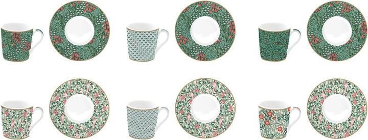 Easy Life Coffee Mania Tasse à café avec soucoupe. 6 pièces (100 ml, 6x)