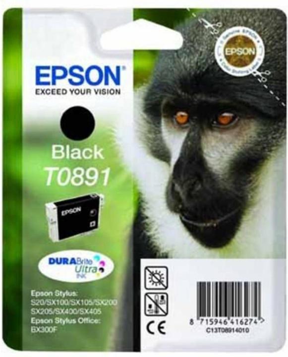 Produktbild Epson Ink/T0891 Monkey BK SEC (BK)