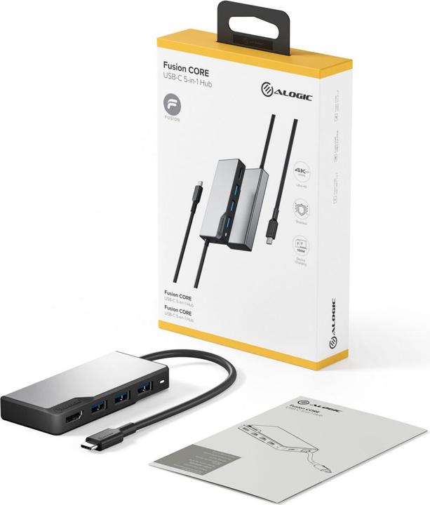 Actual product image Alogic Fusion Core USB-C 5 In 1 HDMI (USB-C, 5 Ports)