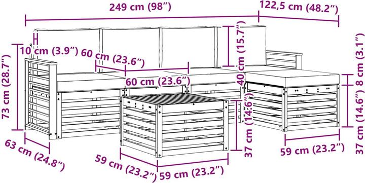 Produktbild vidaXL Outdoor-Sofa