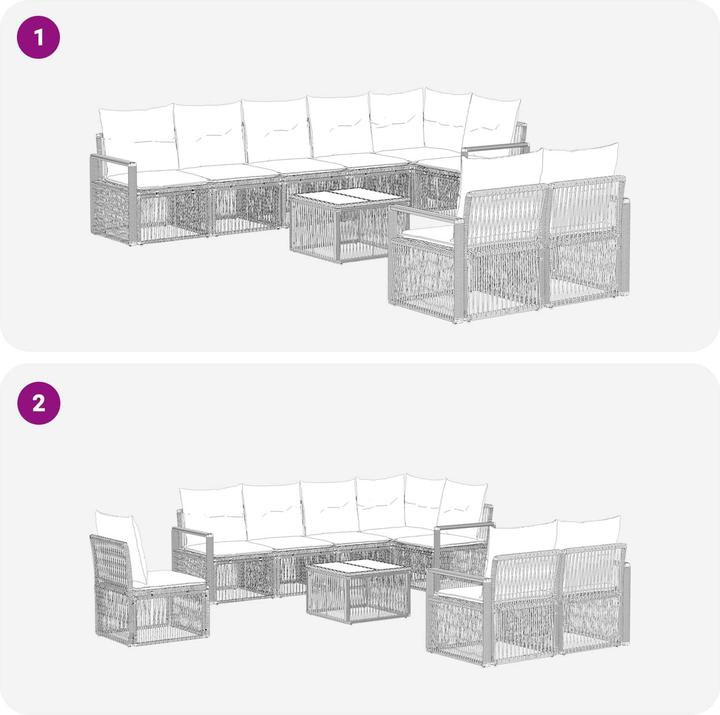 Produktbild vidaXL Gartensofa-set