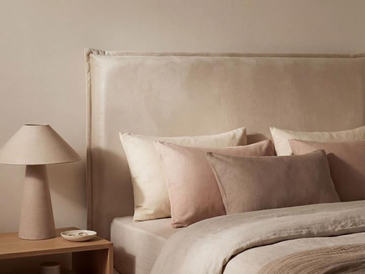 Actual product image Micadoni Headboard, "Monica", Navy Blue, 140x8x95 Made in Europe (140 x 8 x 95 cm)