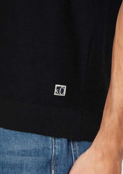 Produktbild S.Oliver Strickpullover Gestricktes Poloshirt mit Flammgarnstruktur (XXL)