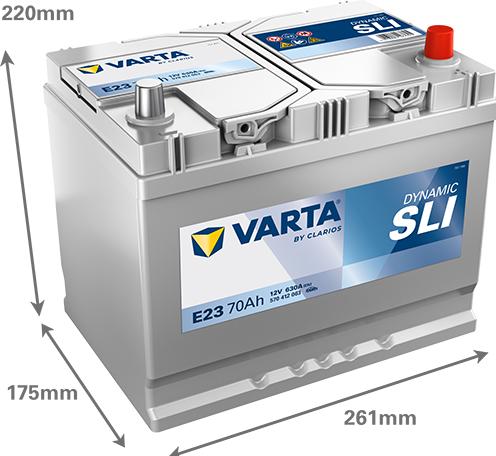 Produktbild Varta Blue Dynamic E23 (12 V, 70 Ah, 630 A)