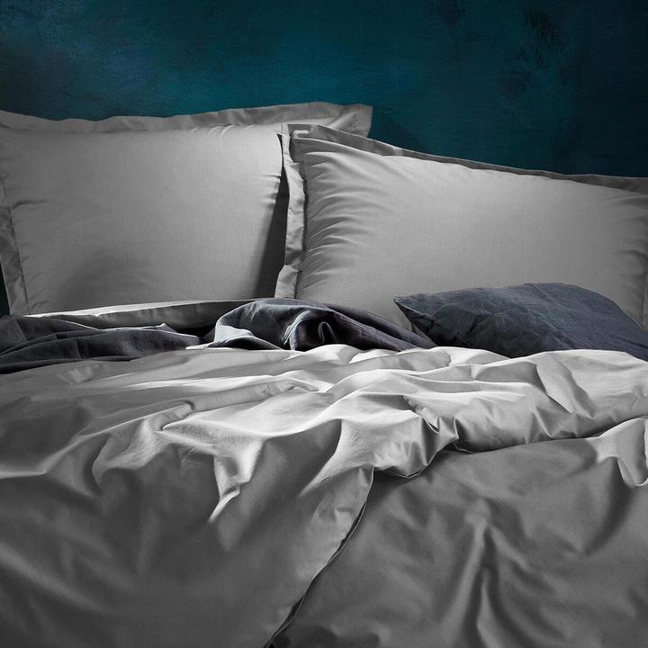 Image du produit Lorena Literie en satin mako uni Classic à bords francs (Set de linge de lit, 155x220 cm + 80x80 cm)