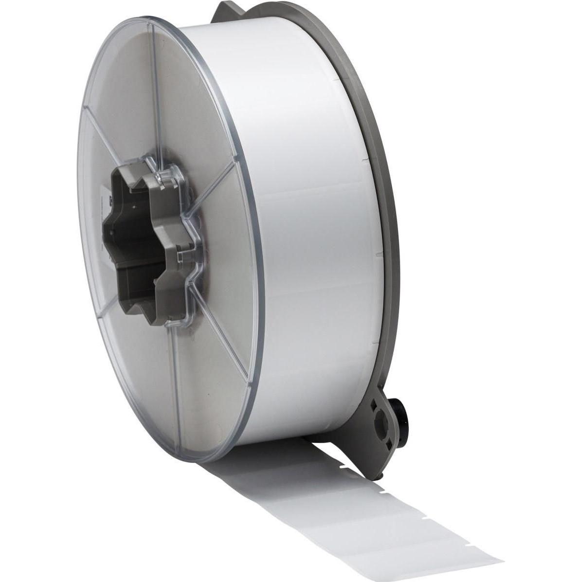 Brady, Etiketten, A55-3-483, Polyester, Weiss, glänzend, 50.80 x 38.10 mm, extra stark haftend, (3600 E.)