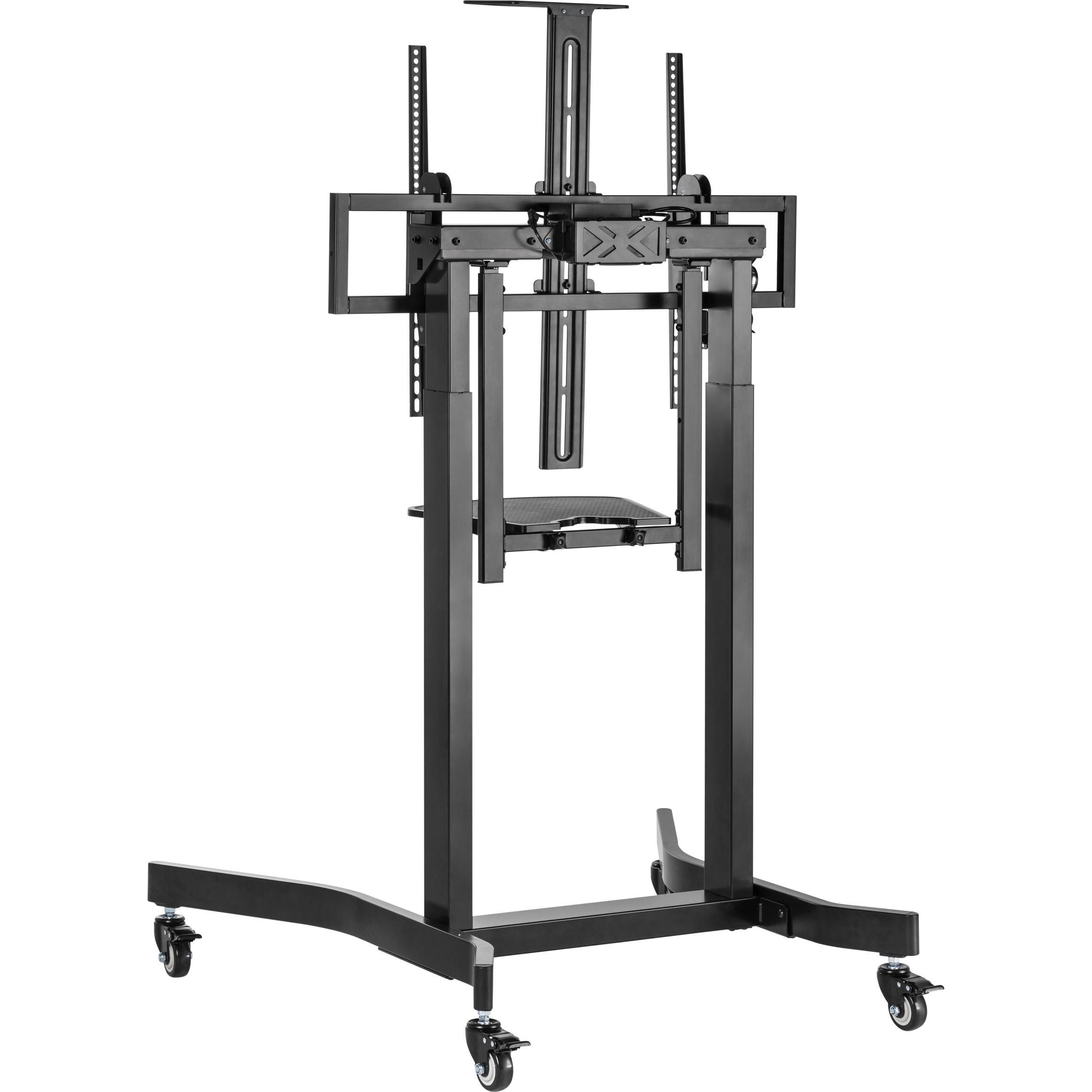 equip Bodenstandhalter 55-100"/ 1TFT 120kg 1Ablage schwarz (100", 120 kg), TV Ständer, Schwarz
