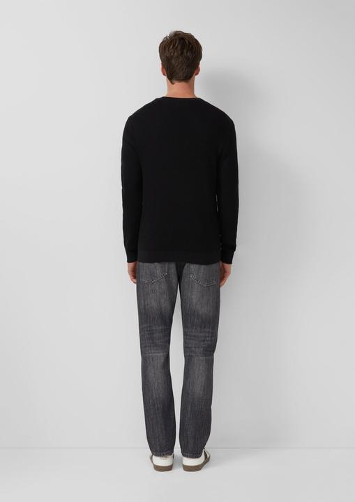 Produktbild s.Oliver Strickpullover Strukturmikx-Pullover aus reiner Baumwolle (M)