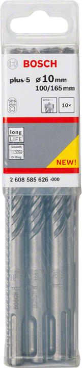 Produktbild Bosch Professional Zubehör Hammerbohrer SDS plus-5, 10 x 100 x 165 mm, 10er-Pack (10 mm)