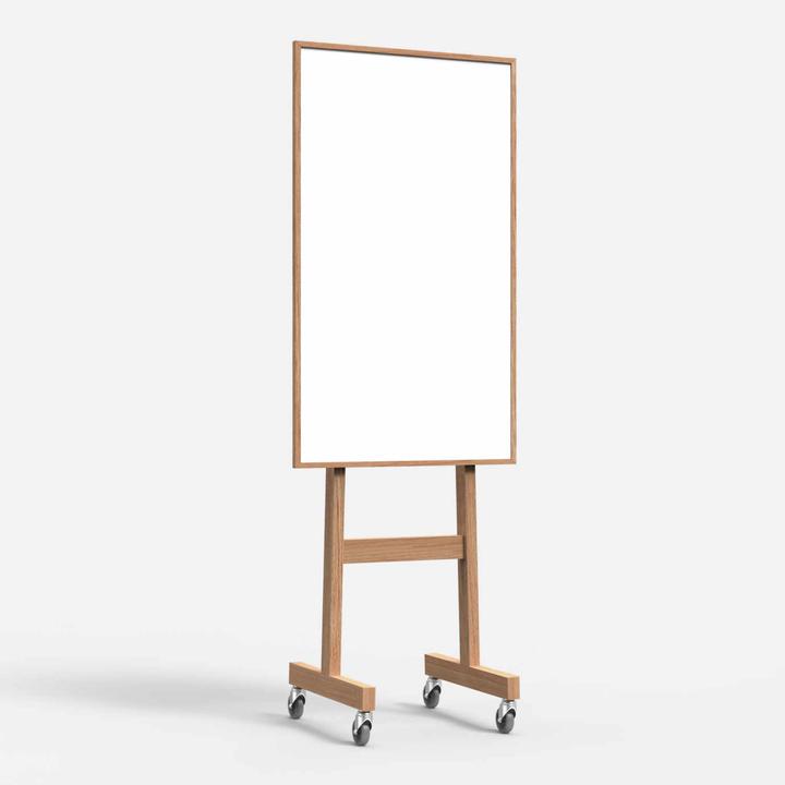 Lintex Wood Mobile Whiteboard Writing Board (71 x 5 cm)