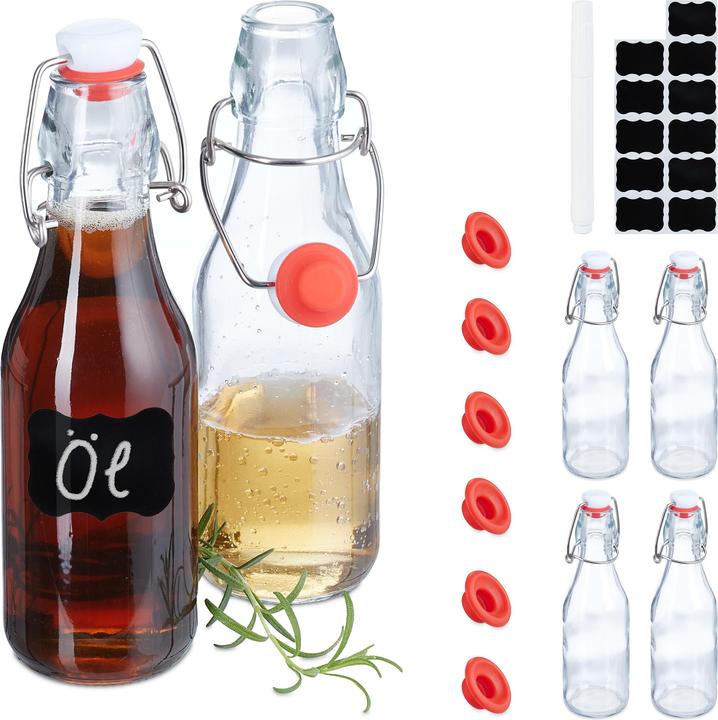 Actual product image Relaxdays 6x swing-top jars (6 pcs., 0.25 l)