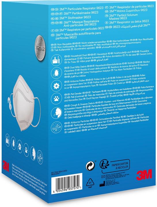 Actual product image 3M Respirator 9623, FFP2, 1 piece (FFP2, 1 x)