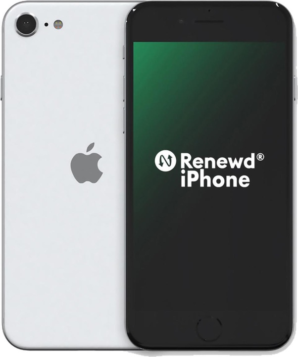 Actual product image Renewd iPhone SE 2020 (64 GB, White, 4.70", 12 Mpx, SIM + eSIM, A / Like new)