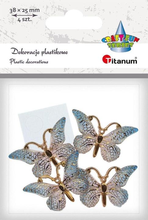 Titanum Selbstklebende Dekorationen Schmetterlinge 38x23mm 4 Stk