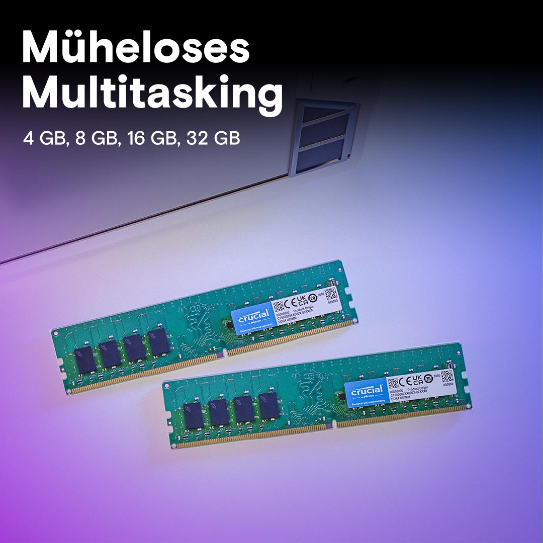 Crucial Desktop Memory (2 x 16GB, 3200 MHz, DDR4-RAM, U-DIMM