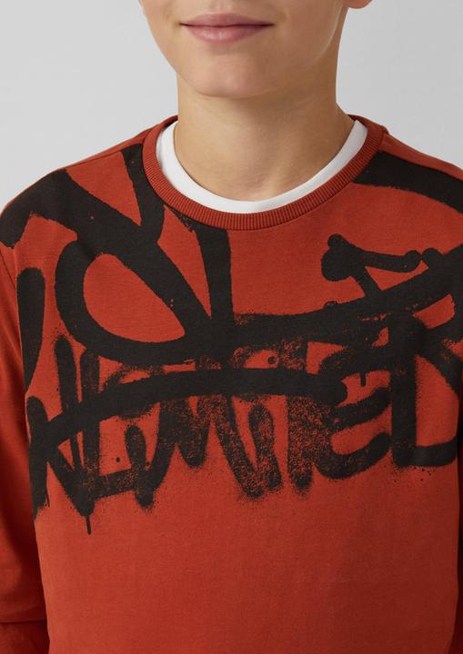 Produktbild s.Oliver T-Shirt Longsleeve mit Graffiti-Print (146, 152)