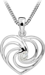 Produktbild Silver Cat Romantic heart necklace with zircon SC408