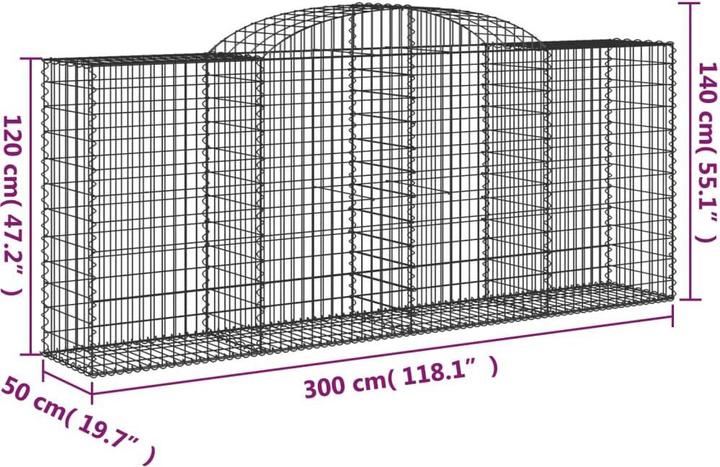 Produktbild vidaXL Gabionenkorb