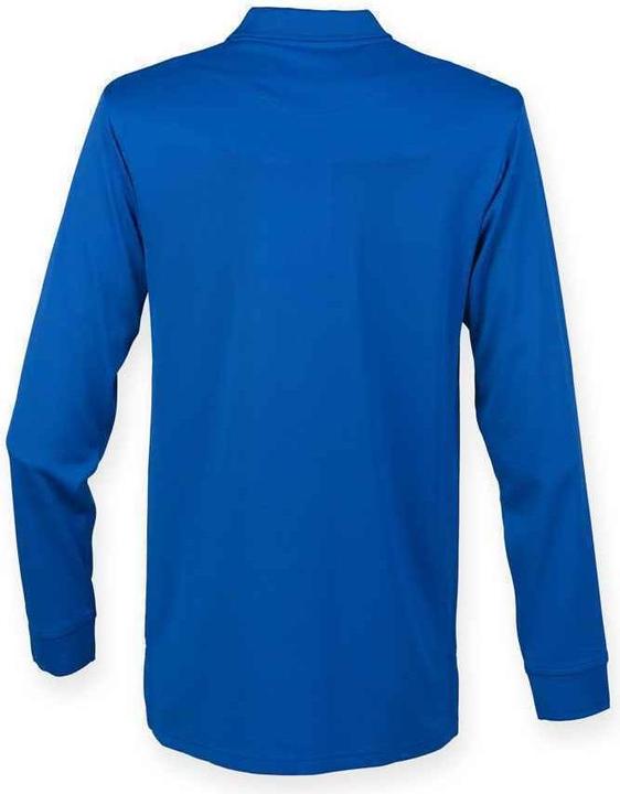 Actual product image Henbury Adults Unisex Long Sleeve Coolplus Piqu Polo Shirt (M)