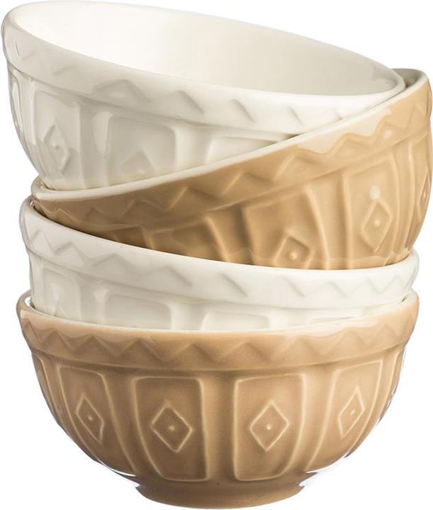 Immagine prodotto Mason Cash Ciotole per la preparazione di alimenti in terracotta, Ceramica, Canna, 20,5 x 20,5 x 5 cm (10 cm, 0.18 l, 4 x)