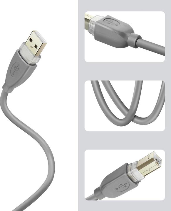 Image du produit LinQ Câble d'imprimante USB 2.0 A/USB 2.0 B, 3m (3 m, USB 2.0)