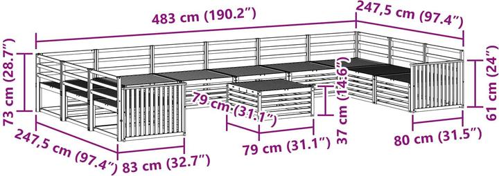 Produktbild vidaXL Outdoor-Sofa