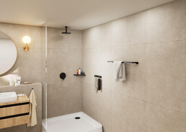Actual product image hansgrohe VERNIS Blend ceiling connection, surface-mounted 100mm matt black