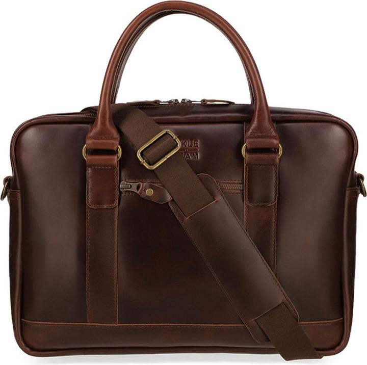 Actual product image Buckle & Seam Everett Briefcase Brown/Dots