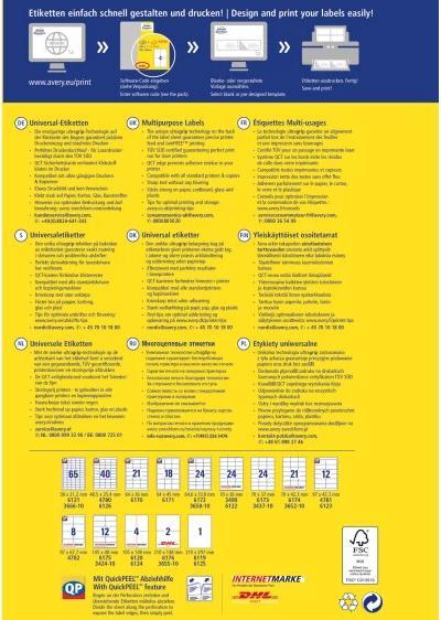 Produktbild Avery Universal-Etiketten