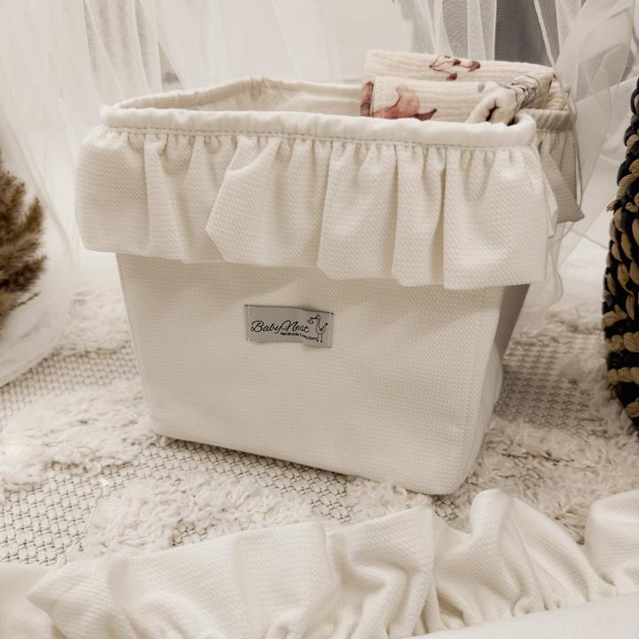 Immagine prodotto Baby-Nest Fasciatoio in velluto con cuscinetto impermeabile rimovibile | Crema (80 x 75 cm)