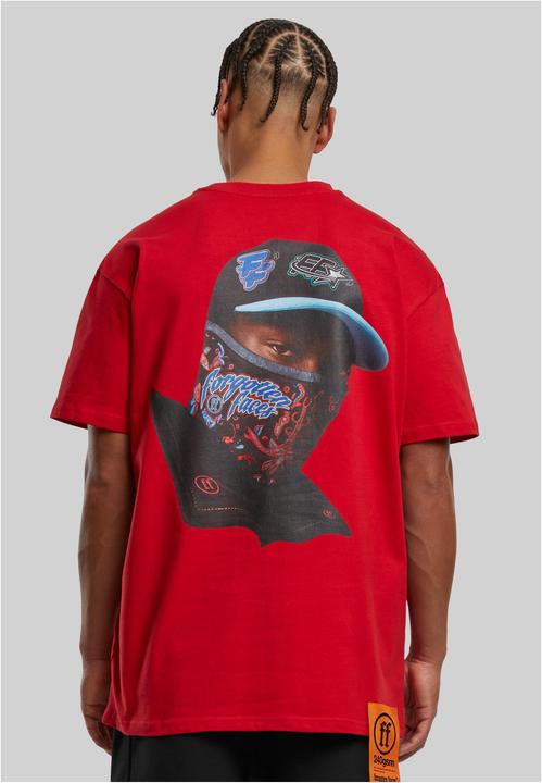 Produktbild Forgotten Faces Hooded Guy Oversize Tee city red L (L)